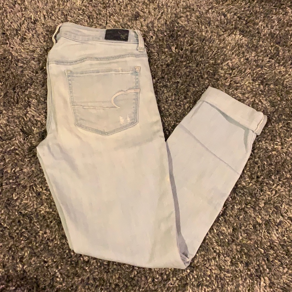 Skinny light wash jeans